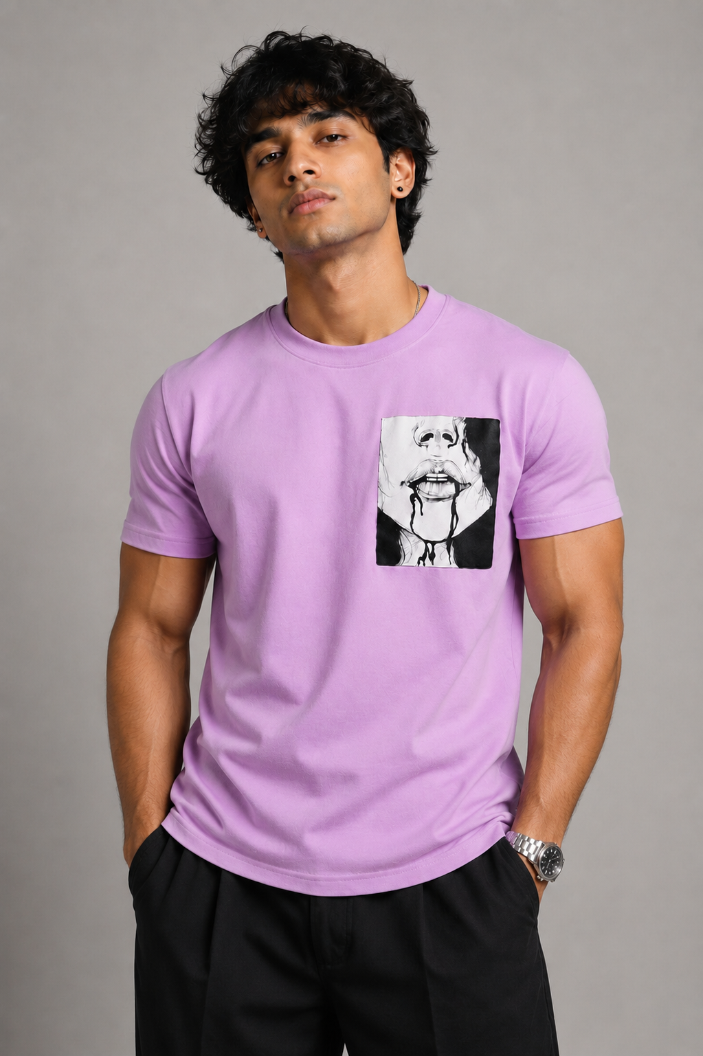 Kalyug “Disrupt the Mind” Oversized Tee – Lavender