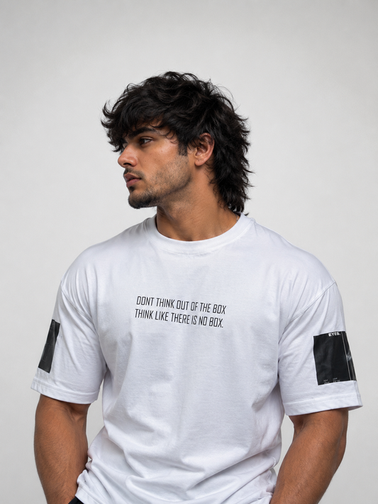 Kalyug Evolution I White Graphic T-Shirt | Oversized Premium Streetwear
