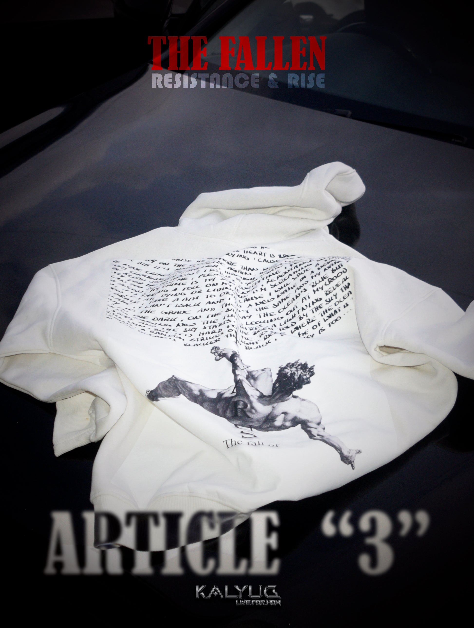 Kalyug Graphic White Hoodie – Ascension Series